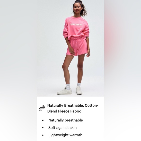 NEW Lululemon Scuba Oversized Wordmark Pullover Sweatshirt Sakure Pink M/L - Picture 7 of 13